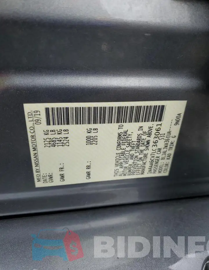 1N4AA6CV7LC363061 Photo# 12