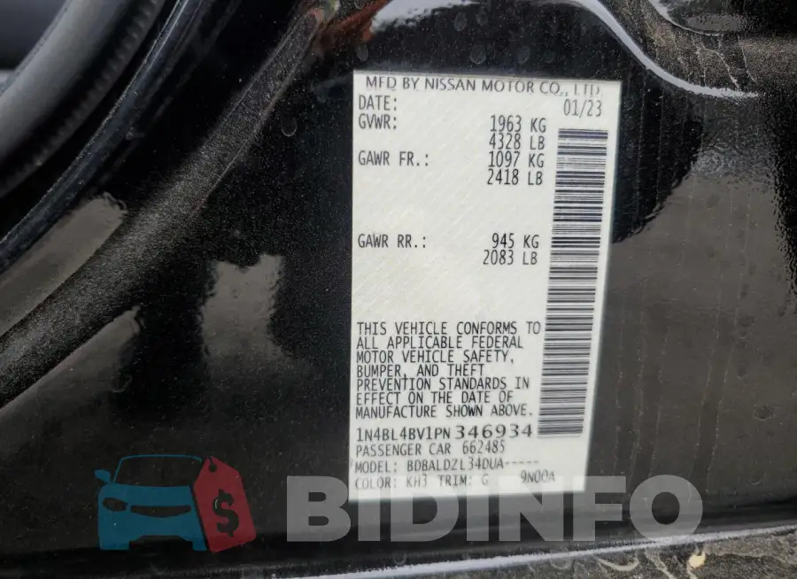 1N4BL4BV1PN346934 Photo# 13