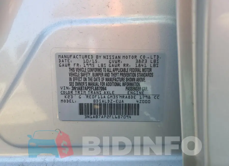 3N1AB7AP2FL687094 Photo# 12