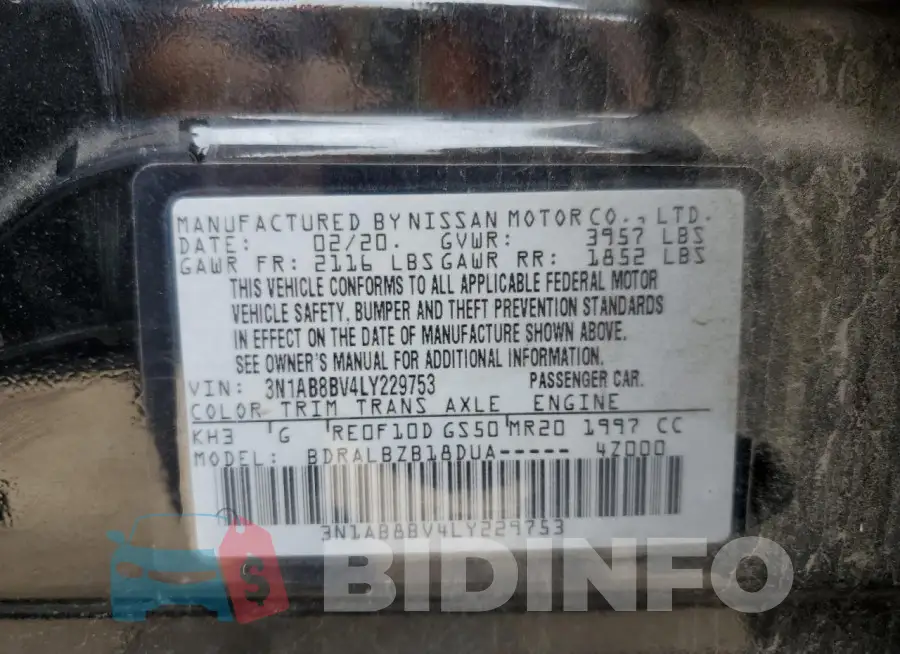 3N1AB8BV4LY229753 Photo# 13