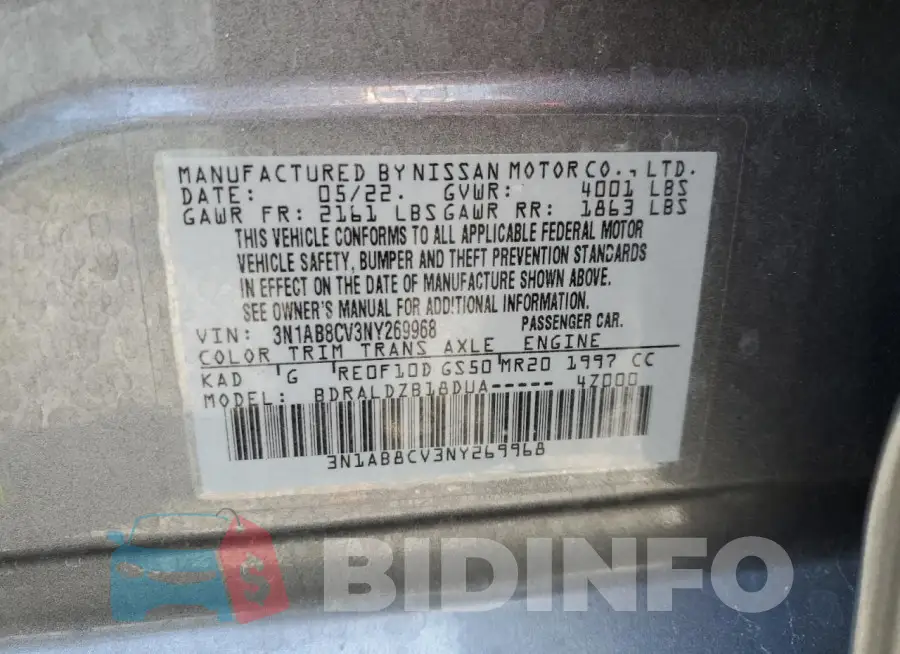 3N1AB8CV3NY269968 Photo# 13