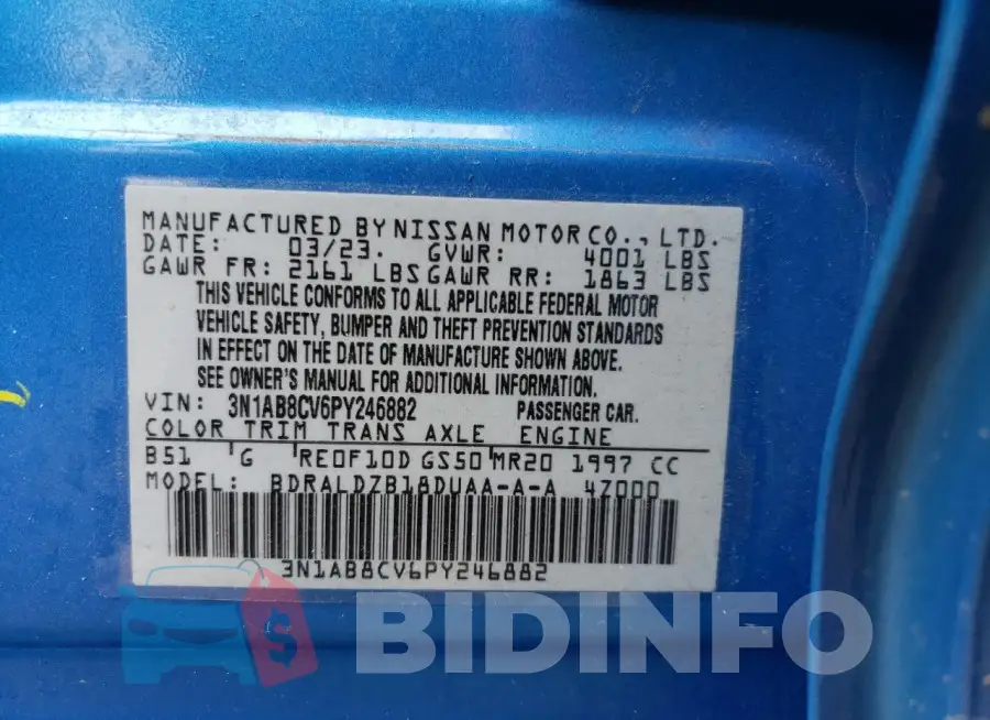 3N1AB8CV6PY246882 Photo# 12