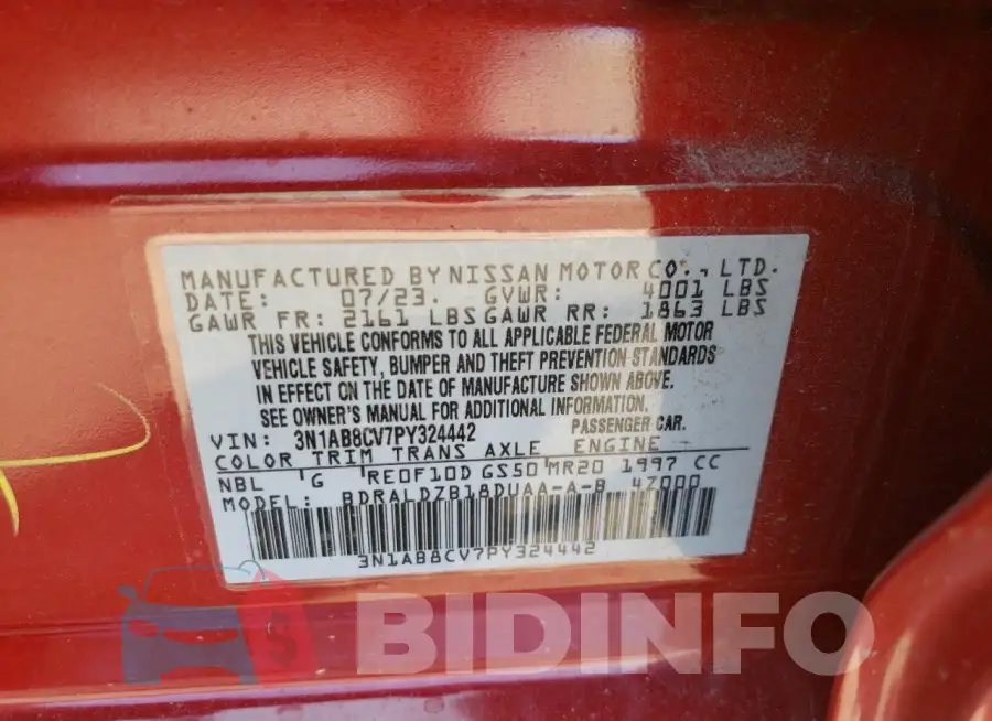 3N1AB8CV7PY324442 Photo# 12