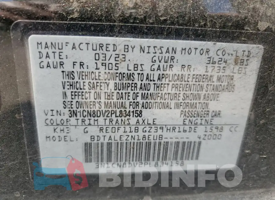 3N1CN8DV2PL834158 Photo# 12