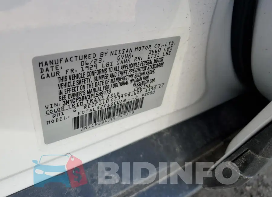 3N1CP5BV3PL549173 Photo# 12
