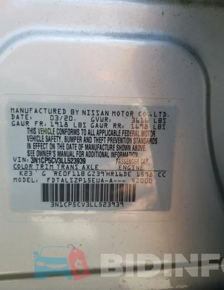 3N1CP5CV3LL523939 Photo# 12