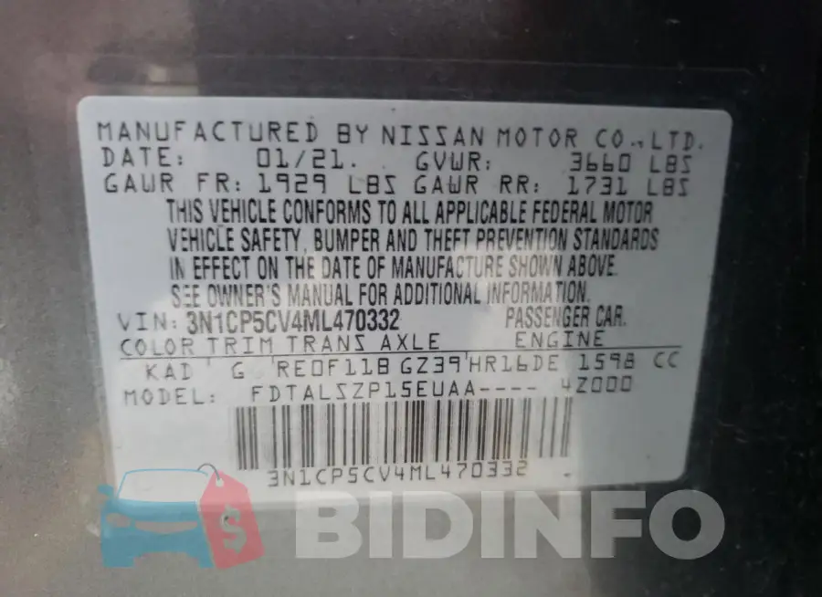 3N1CP5CV4ML470332 Photo# 12
