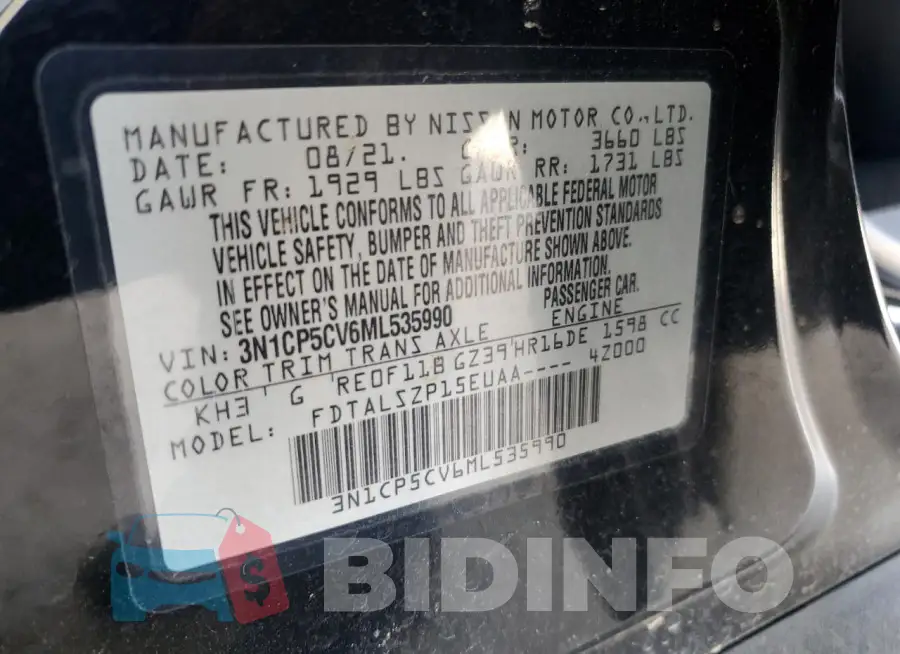 3N1CP5CV6ML535990 Photo# 12