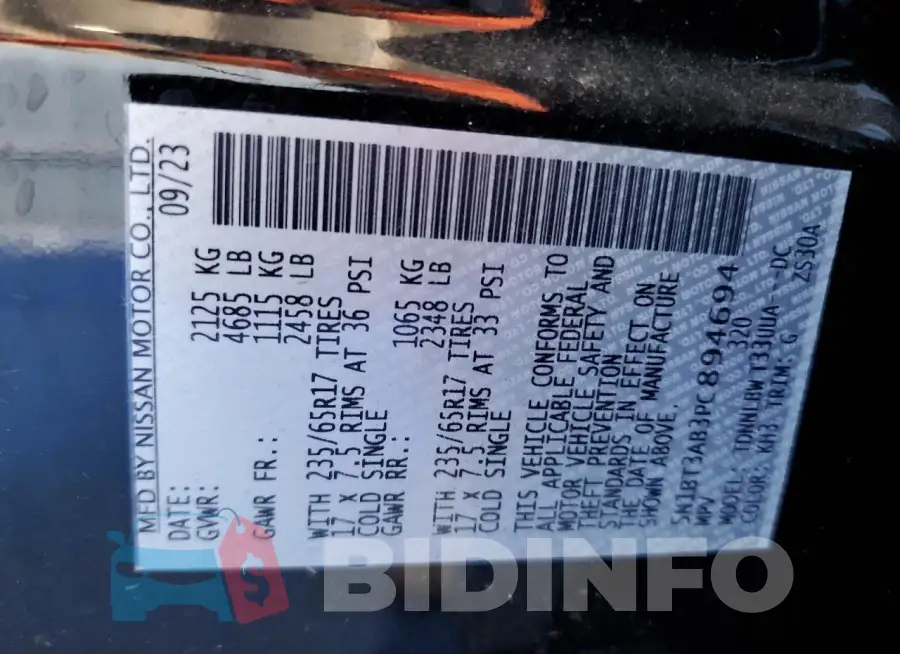 5N1BT3AB3PC894694 Photo# 14