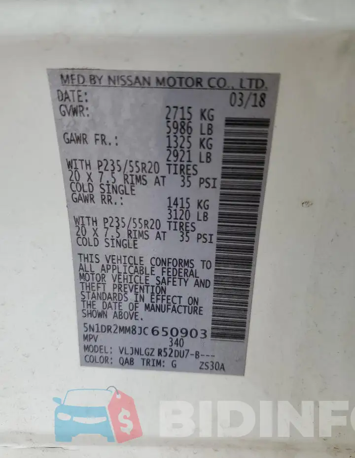 5N1DR2MM8JC650903 Photo# 14