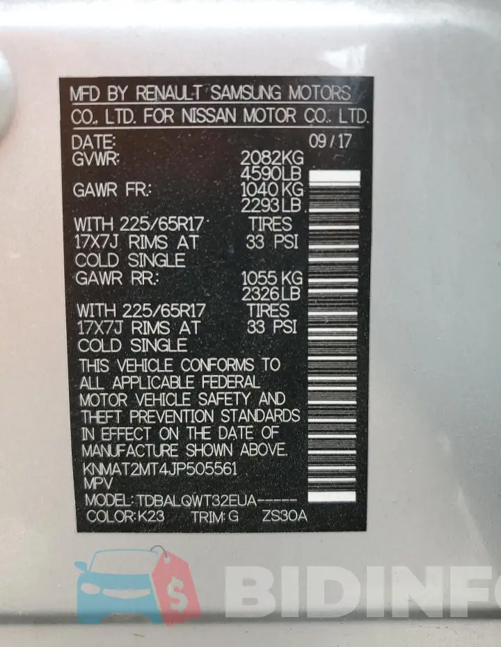 KNMAT2MT4JP505561 Photo# 13