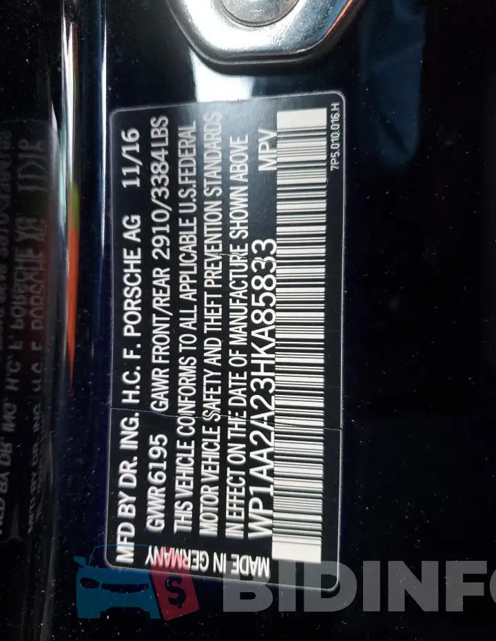 WP1AA2A23HKA85833 Photo# 12