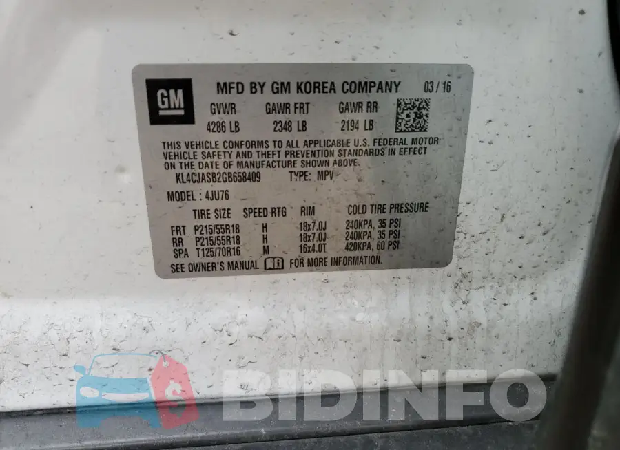 KL4CJASB2GB658409 Photo# 13