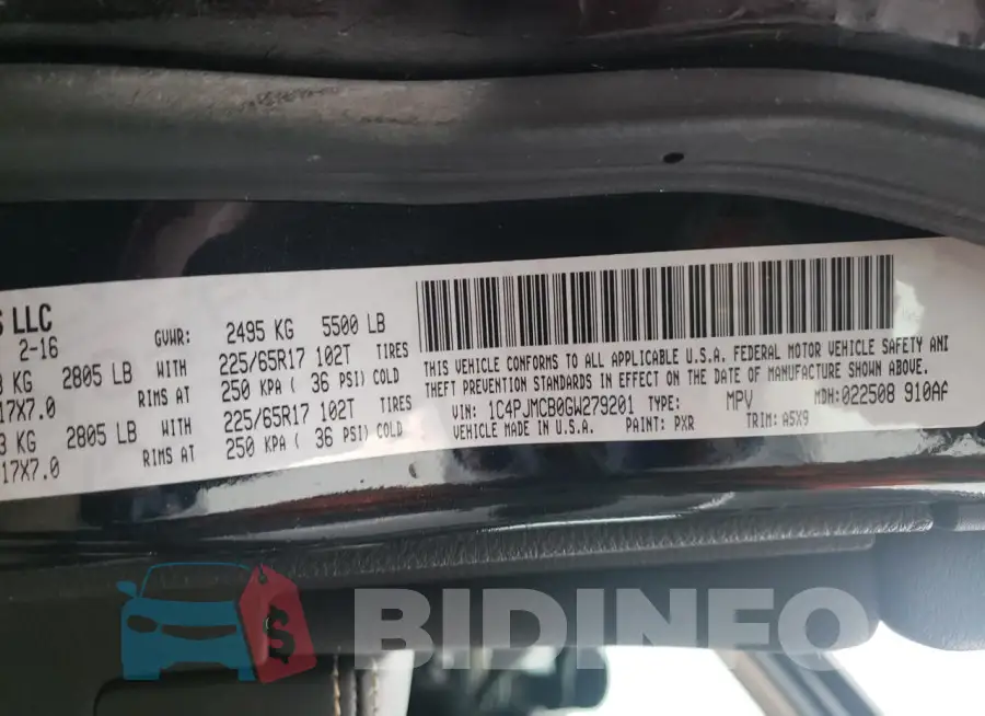 1C4PJMCB0GW279201 Photo# 14