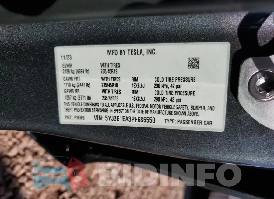 5YJ3E1EA3PF685550 Photo# 12