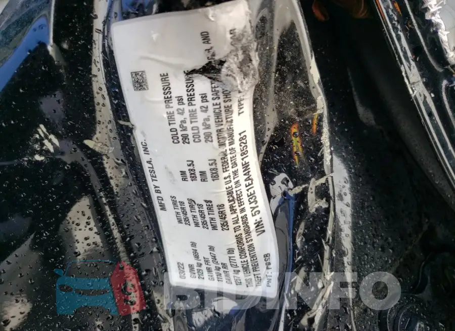 5YJ3E1EA4NF185281 Photo# 12