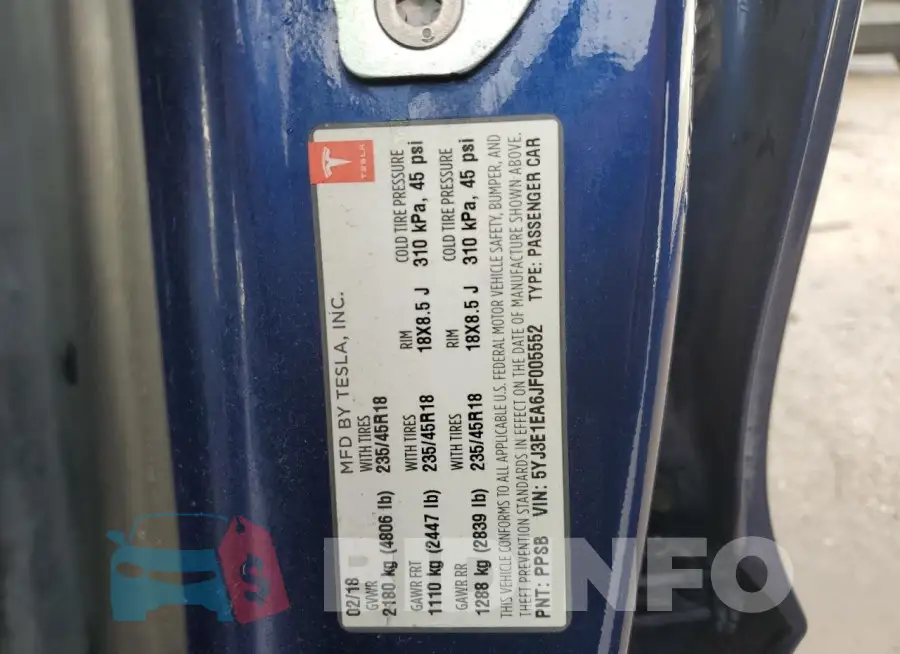 5YJ3E1EA6JF005552 Photo# 12