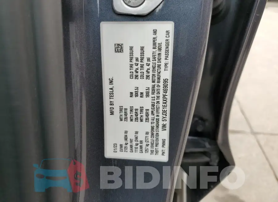 5YJ3E1EAXPF469095 Photo# 12