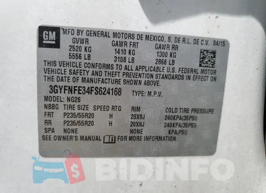 3GYFNFE34FS624168 Photo# 12