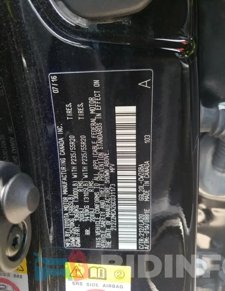 2T2ZZMCA2GC031173 Photo# 13