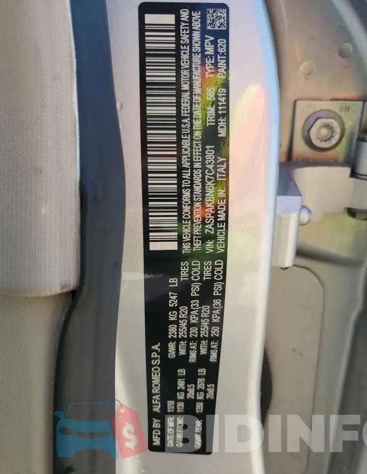 ZASPAKBN6K7C43801 Photo# 12