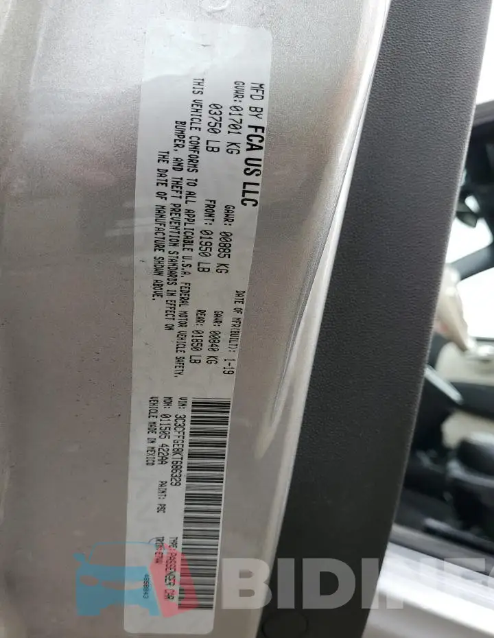 3C3CFFGE8KT686329 Photo# 13