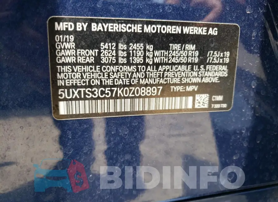 5UXTS3C57K0Z08897 Photo# 13