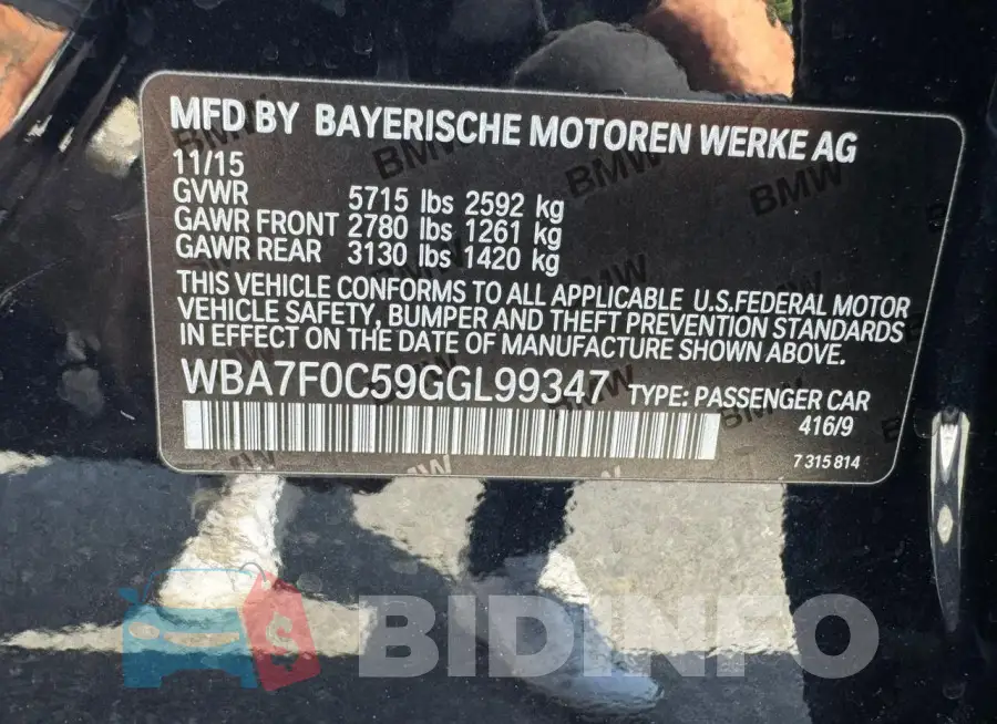 WBA7F0C59GGL99347 Photo# 12