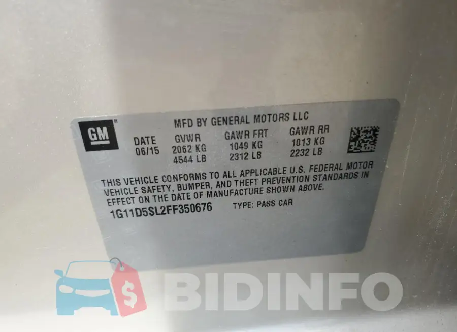 1G11D5SL2FF350676 Photo# 12