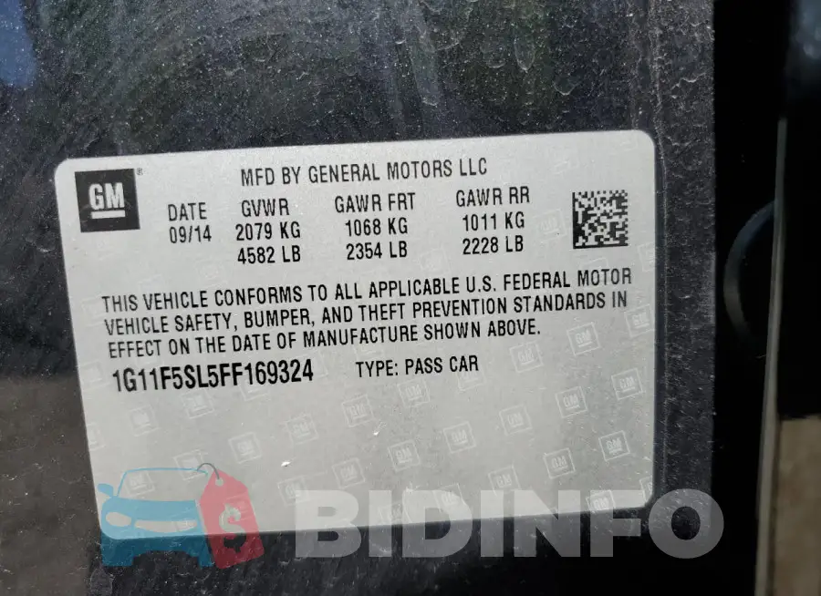 1G11F5SL5FF169324 Photo# 12