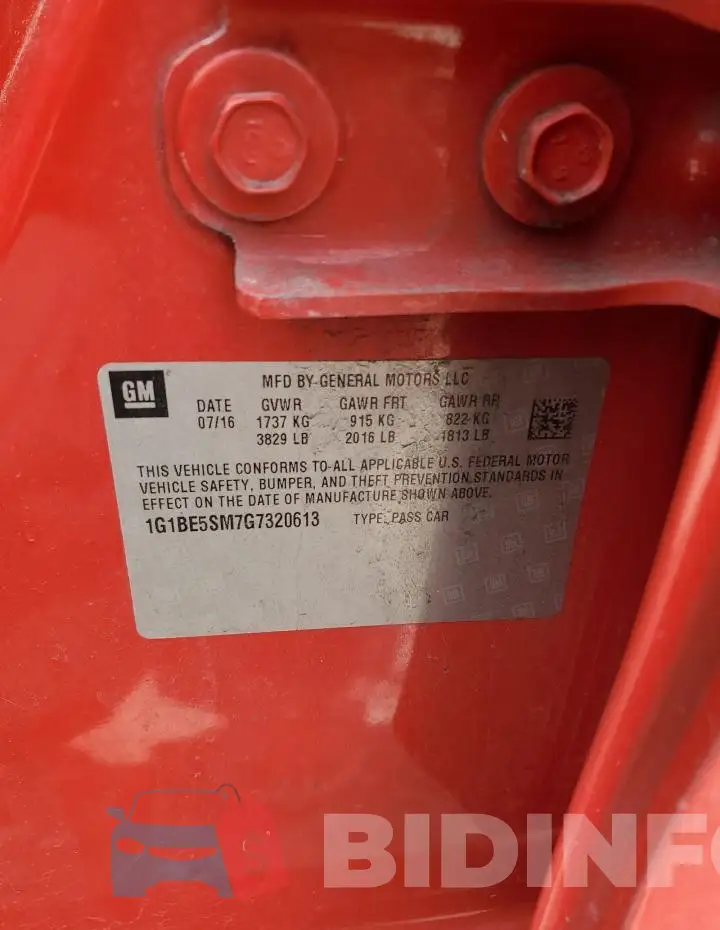 1G1BE5SM7G7320613 Photo# 13