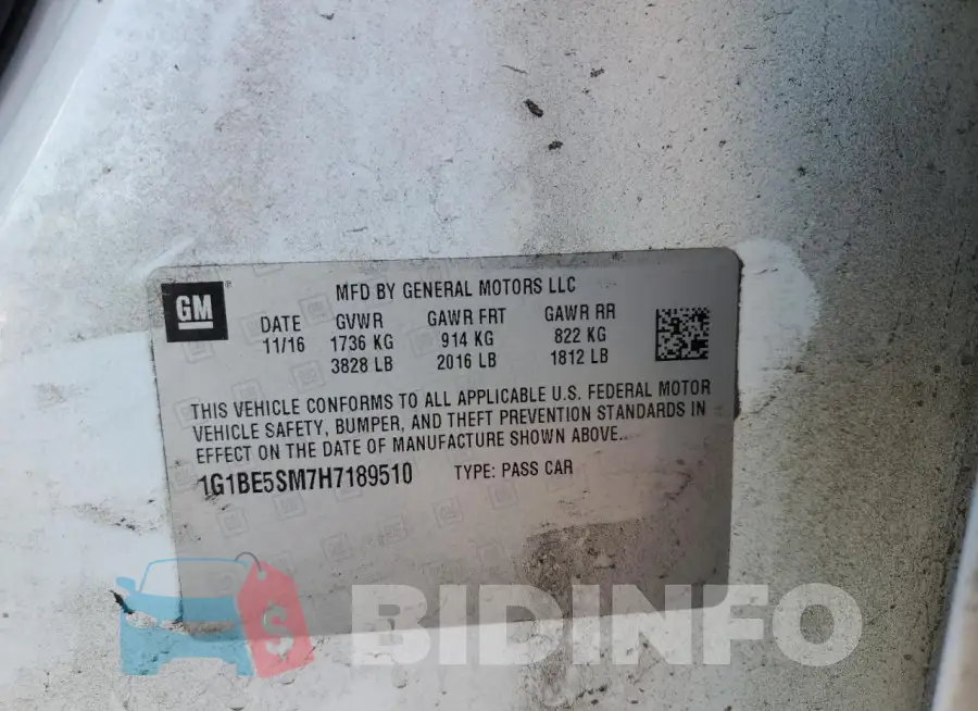 1G1BE5SM7H7189510 Photo# 12
