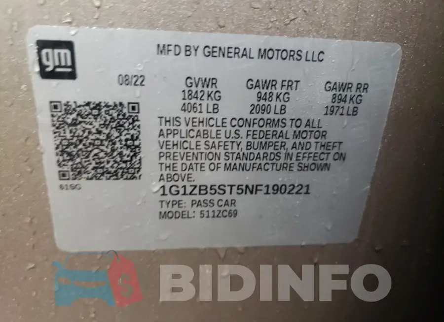 1G1ZB5ST5NF190221 Photo# 13