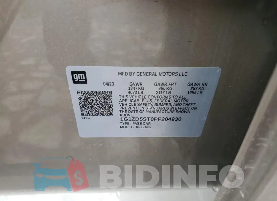 1G1ZD5ST0PF204930 Photo# 12