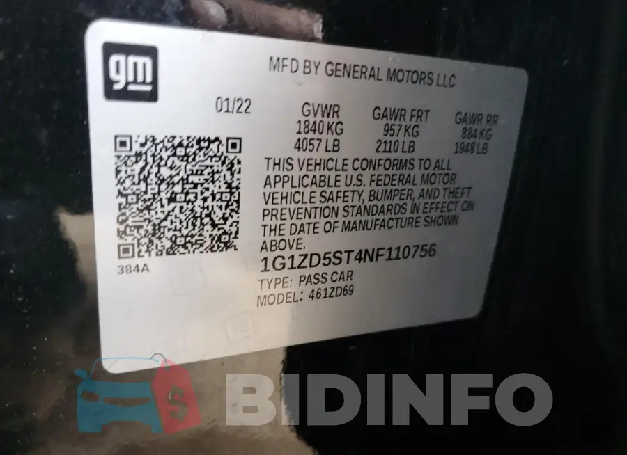 1G1ZD5ST4NF110756 Photo# 13