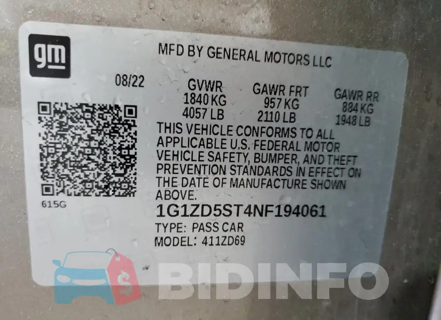 1G1ZD5ST4NF194061 Photo# 12