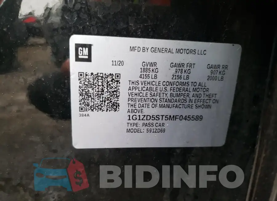 1G1ZD5ST5MF045589 Photo# 12