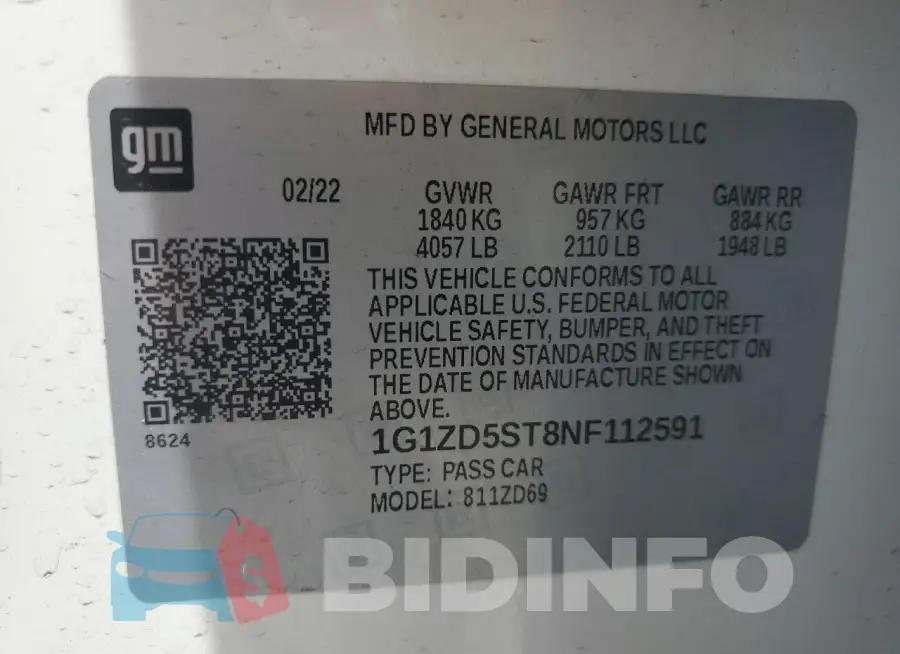 1G1ZD5ST8NF112591 Photo# 12