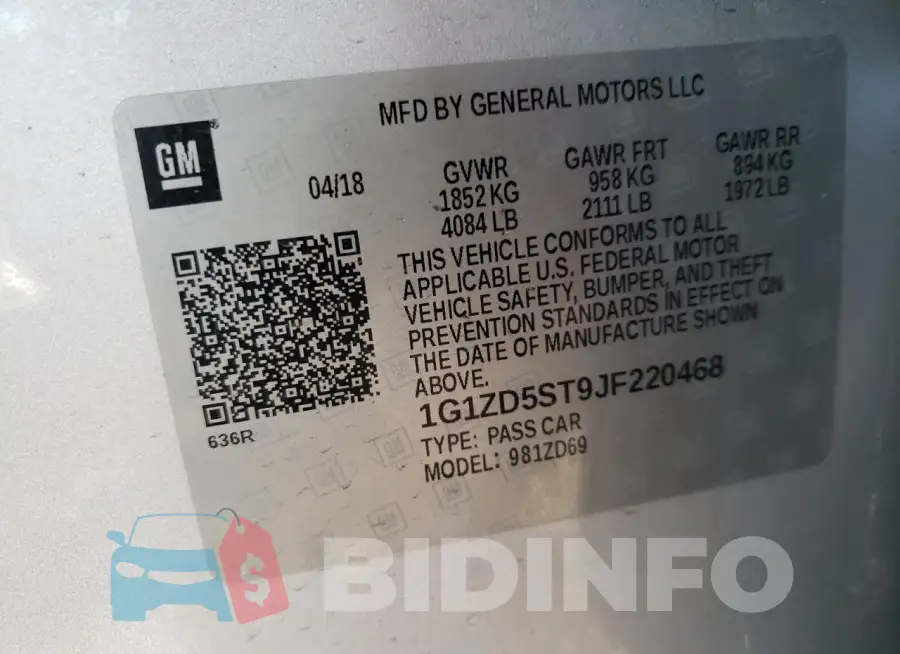 1G1ZD5ST9JF220468 Photo# 12
