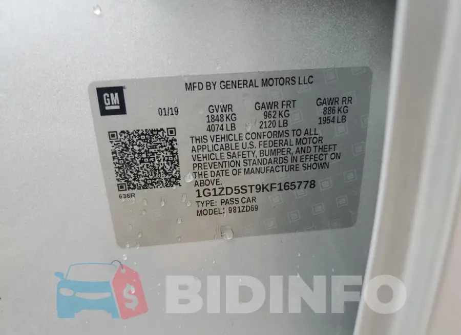 1G1ZD5ST9KF165778 Photo# 12