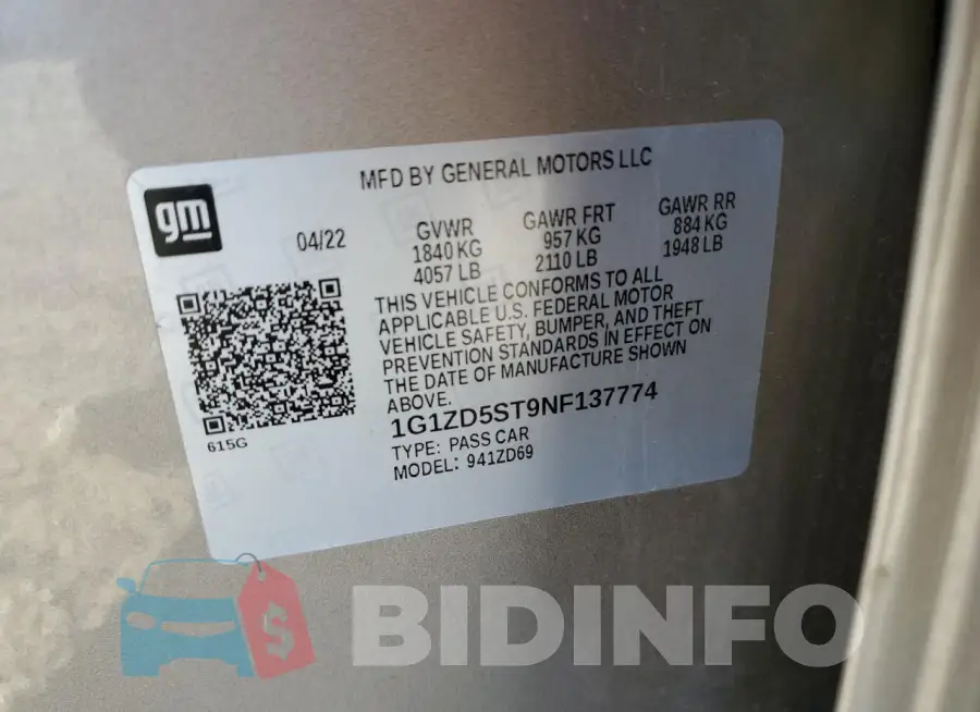 1G1ZD5ST9NF137774 Photo# 13