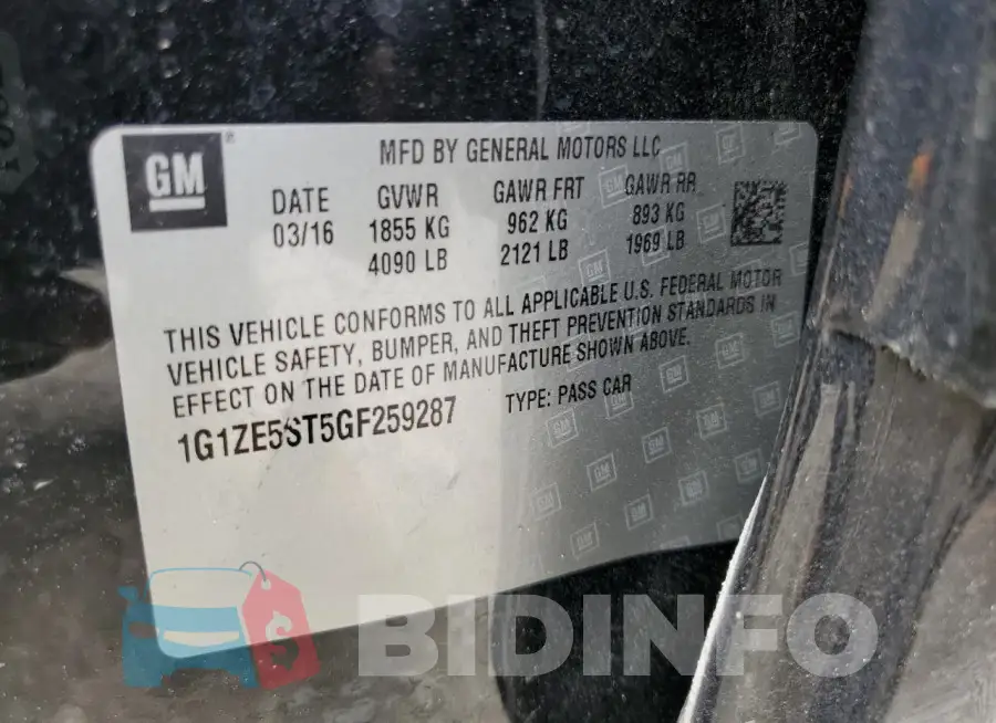 1G1ZE5ST5GF259287 Photo# 13
