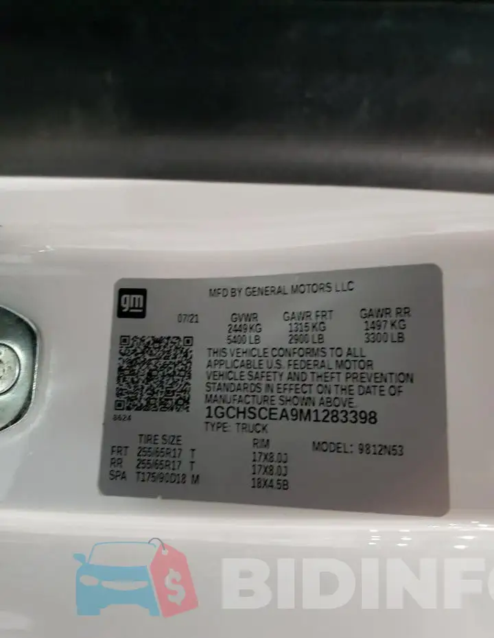 1GCHSCEA9M1283398 Photo# 12