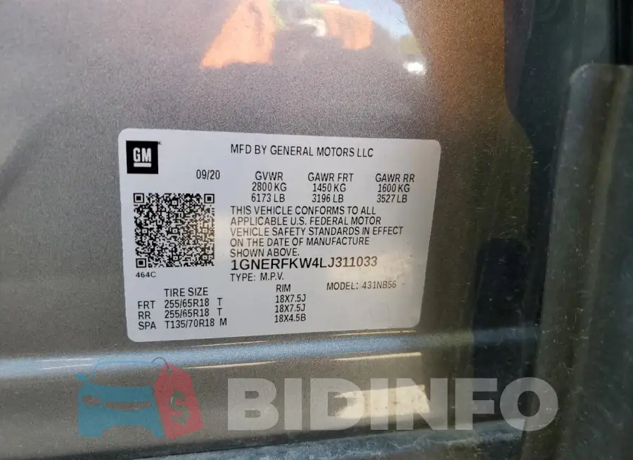 1GNERFKW4LJ311033 Photo# 12
