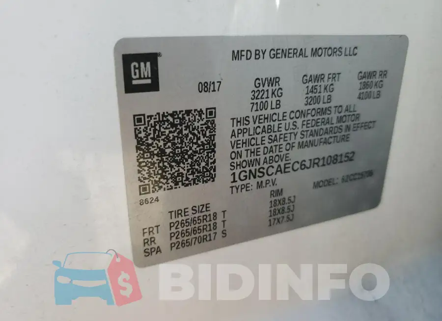 1GNSCAEC6JR108152 Photo# 12
