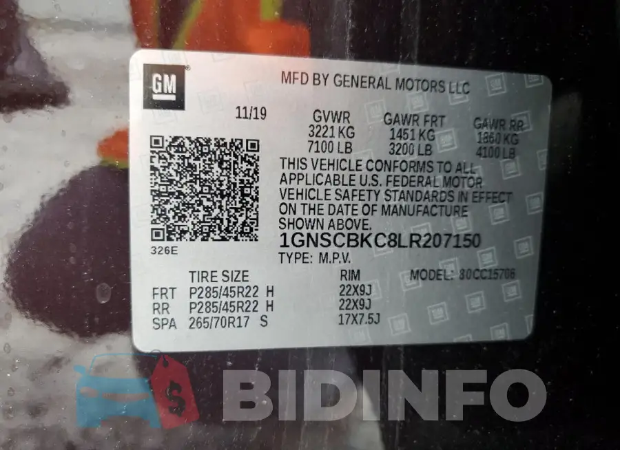 1GNSCBKC8LR207150 Photo# 13