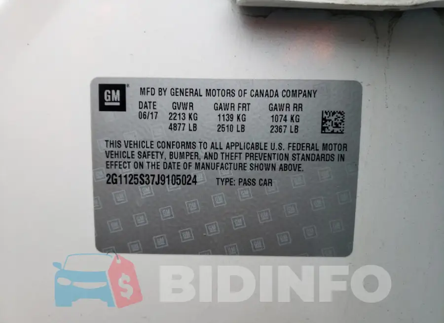 2G1125S37J9105024 Photo# 12