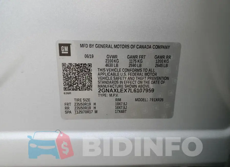 2GNAXLEX7L6107959 Photo# 13