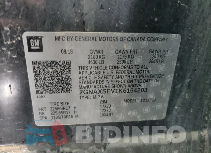 2GNAXSEV1K6154203 Photo# 12