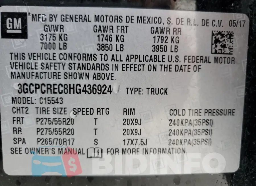 3GCPCREC8HG436924 Photo# 12